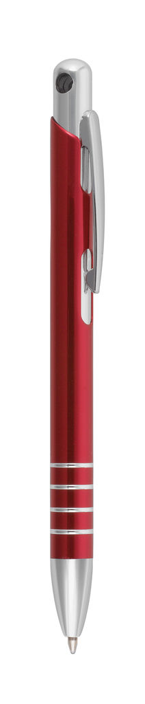 Ручка шариковая SOKRATES, цвет красный, серебристый