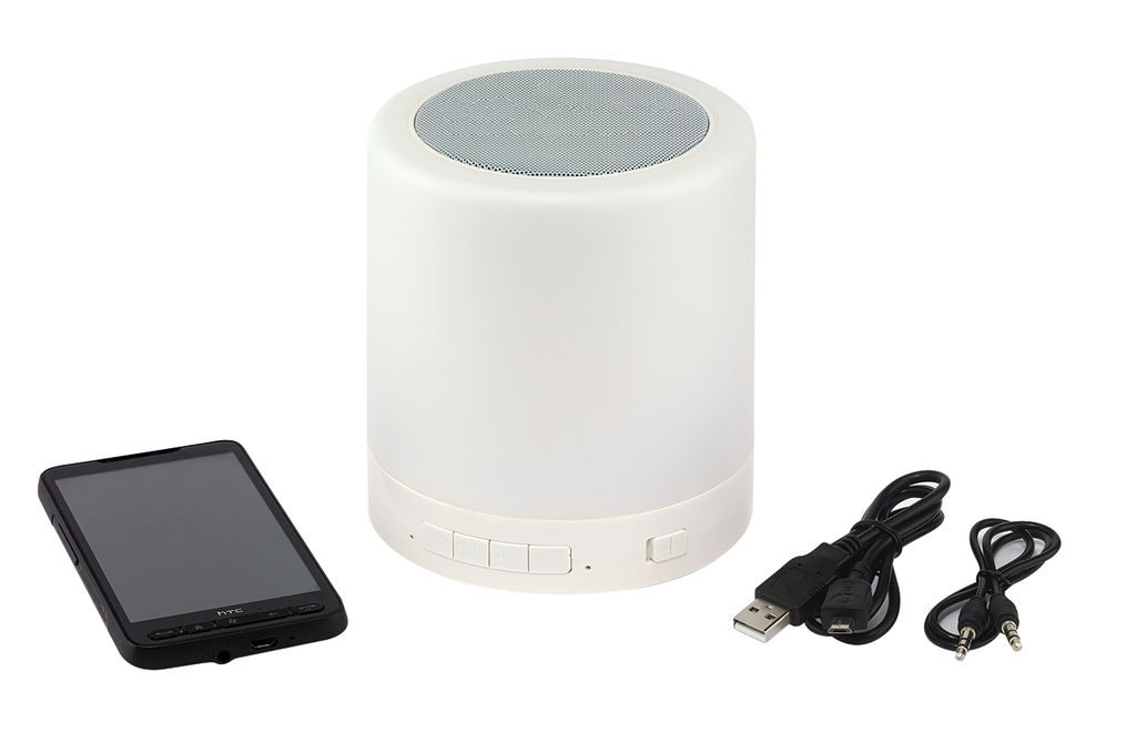 Динамік Bluetooth BOOM LIGHT з функцією хендс фрі, колір білий