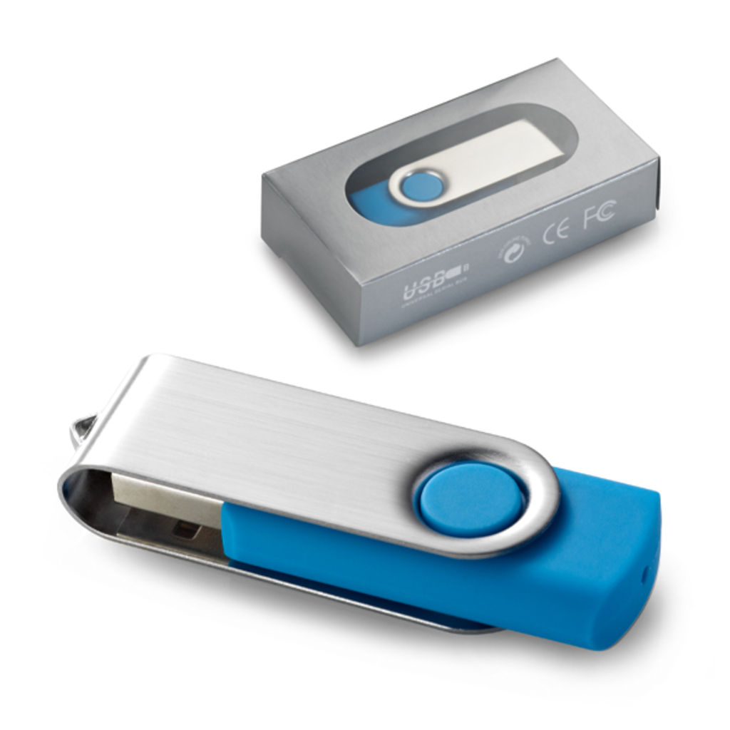Флешка 4GB, колір світло-синій - 97531.13_4GB- Фото №2