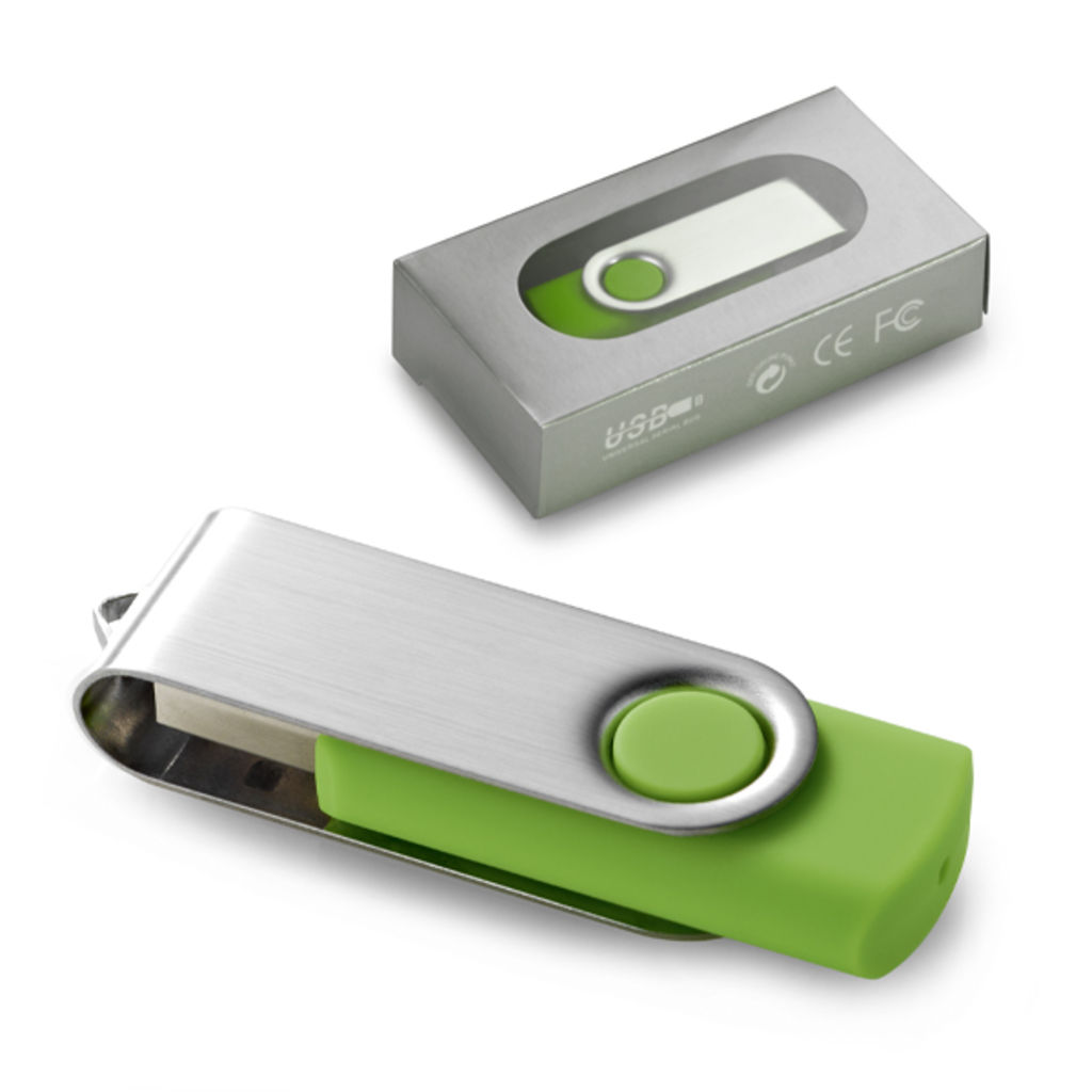 Флешка 4GB, колір світло-зелений - 97531.22_4GB- Фото №2