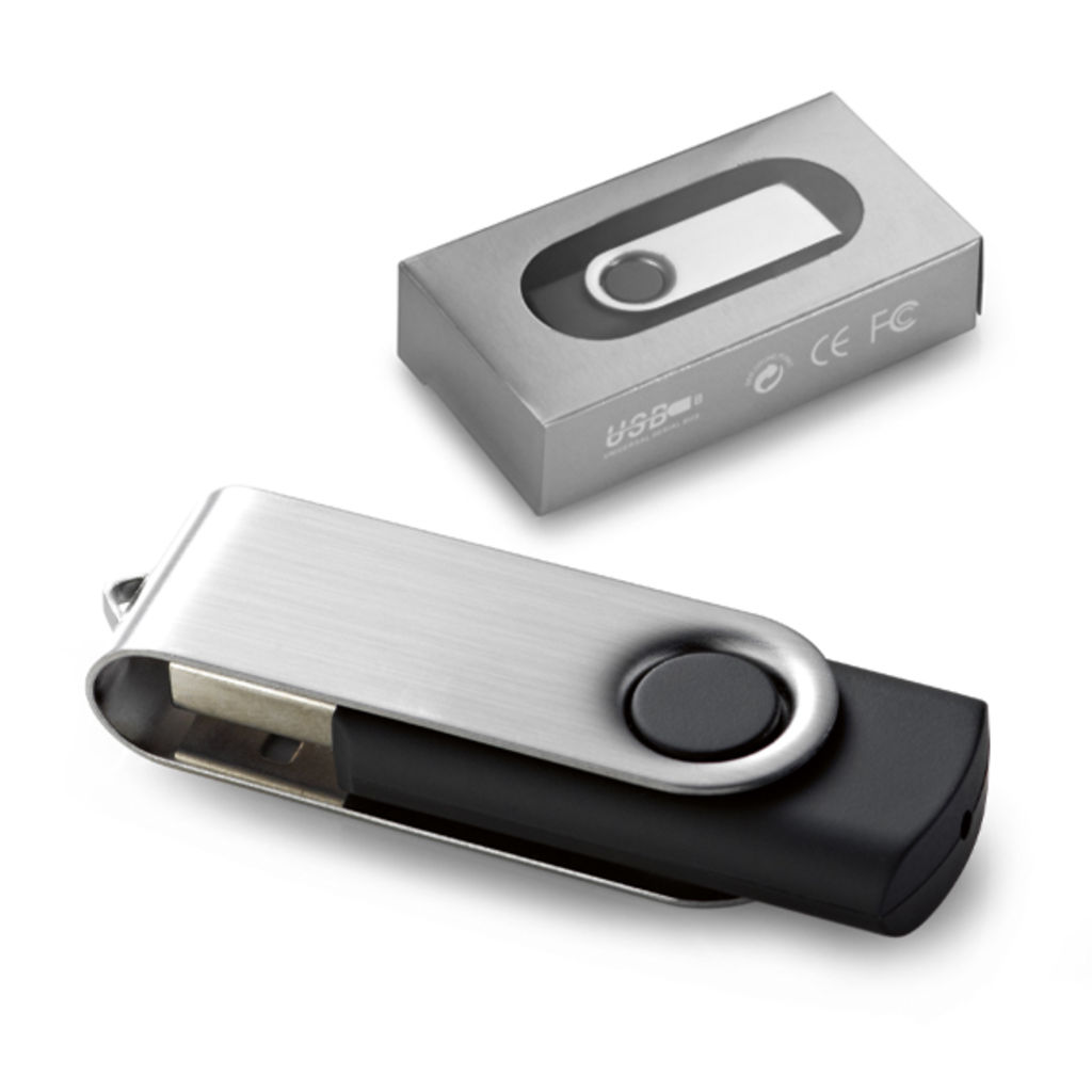 Флешка 2GB, колір чорний - 97531.03_2GB- Фото №2