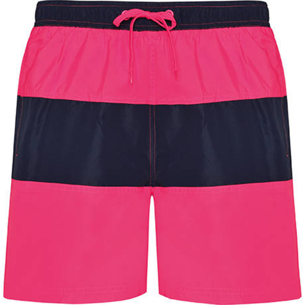 Довгій купальник, колір флюорісцентний рожевий, темно-синій  розмір XL