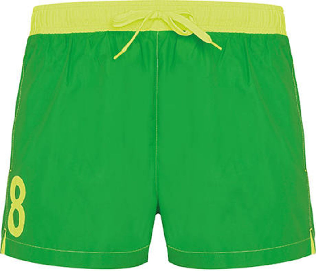 Плавки с эластичным поясом контрастного цвета, цвет ярко-зеленый, флюорисцентный желтый  размер XXL