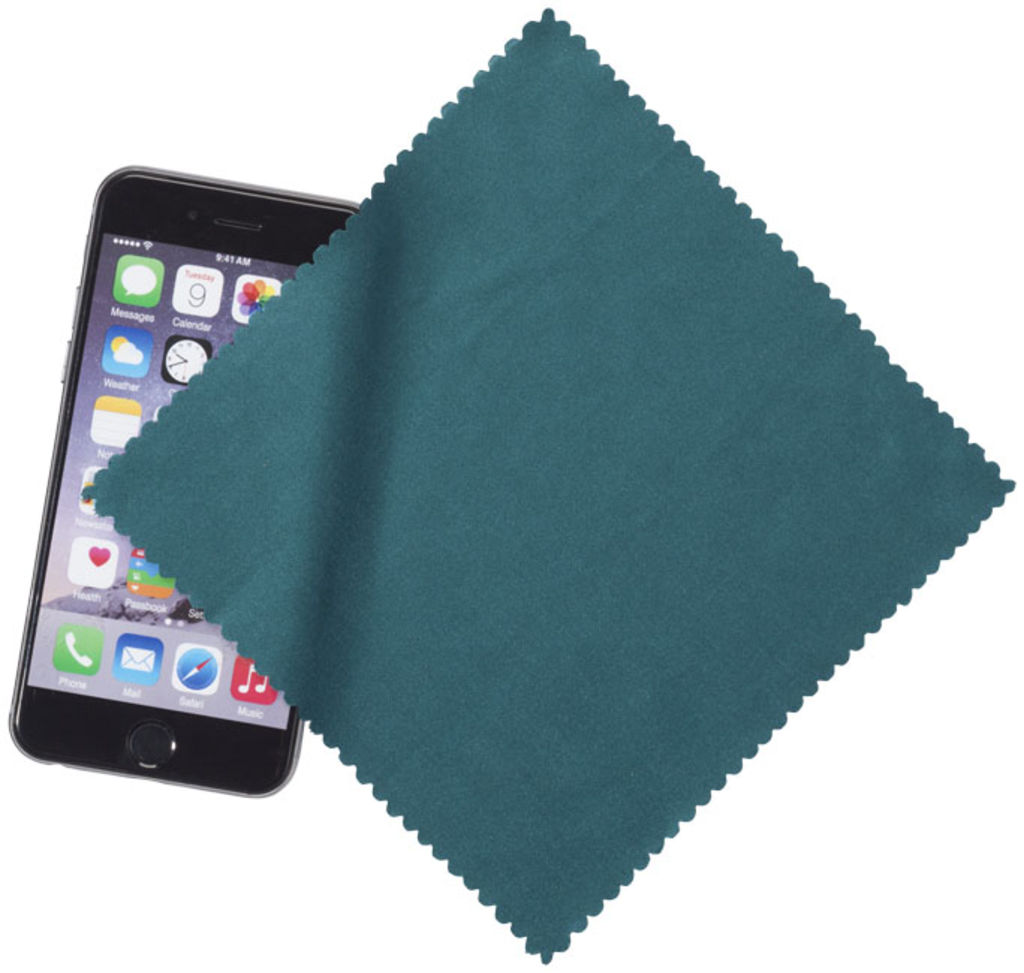 Тканина з мікроволокна для чищення поверхонь з чохлом, колір зелений