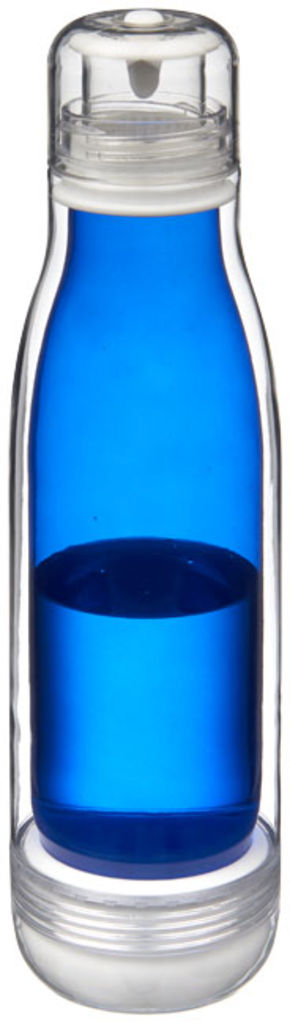 Спортивная бутылка Spirit со стеклом внутри, цвет синий