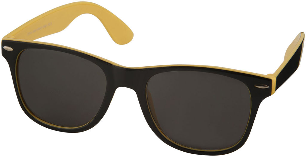 Солнцезащитные очки Sun Ray, цвет желтый, сплошной черный