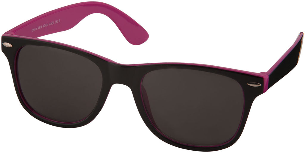 Солнцезащитные очки Sun Ray, цвет розовый, сплошной черный
