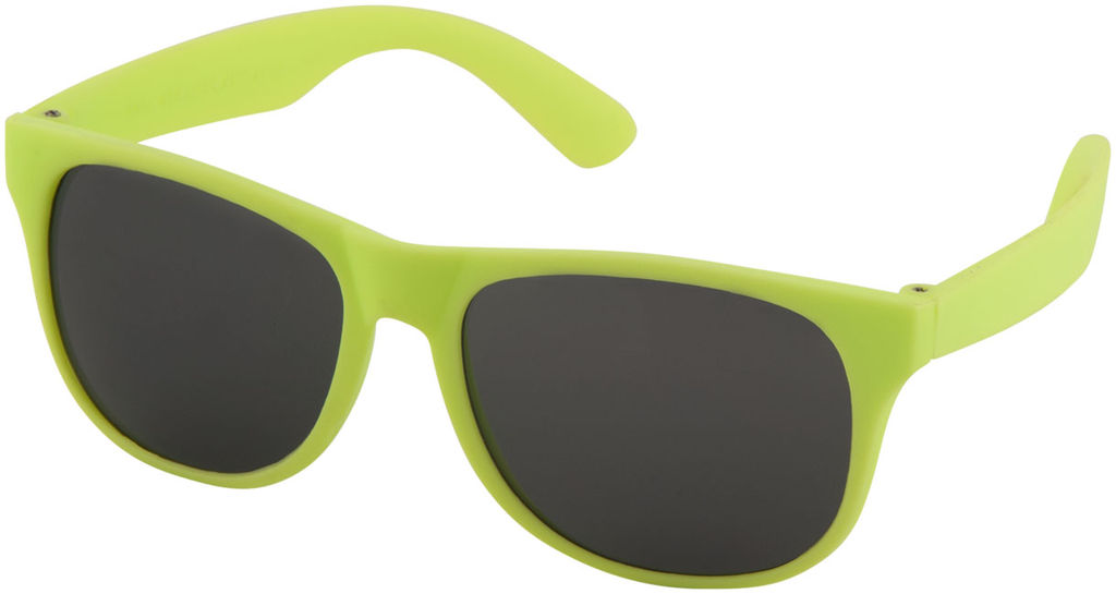 Сонцезахисні окуляри Retro - суцільні, колір неоново-зелений