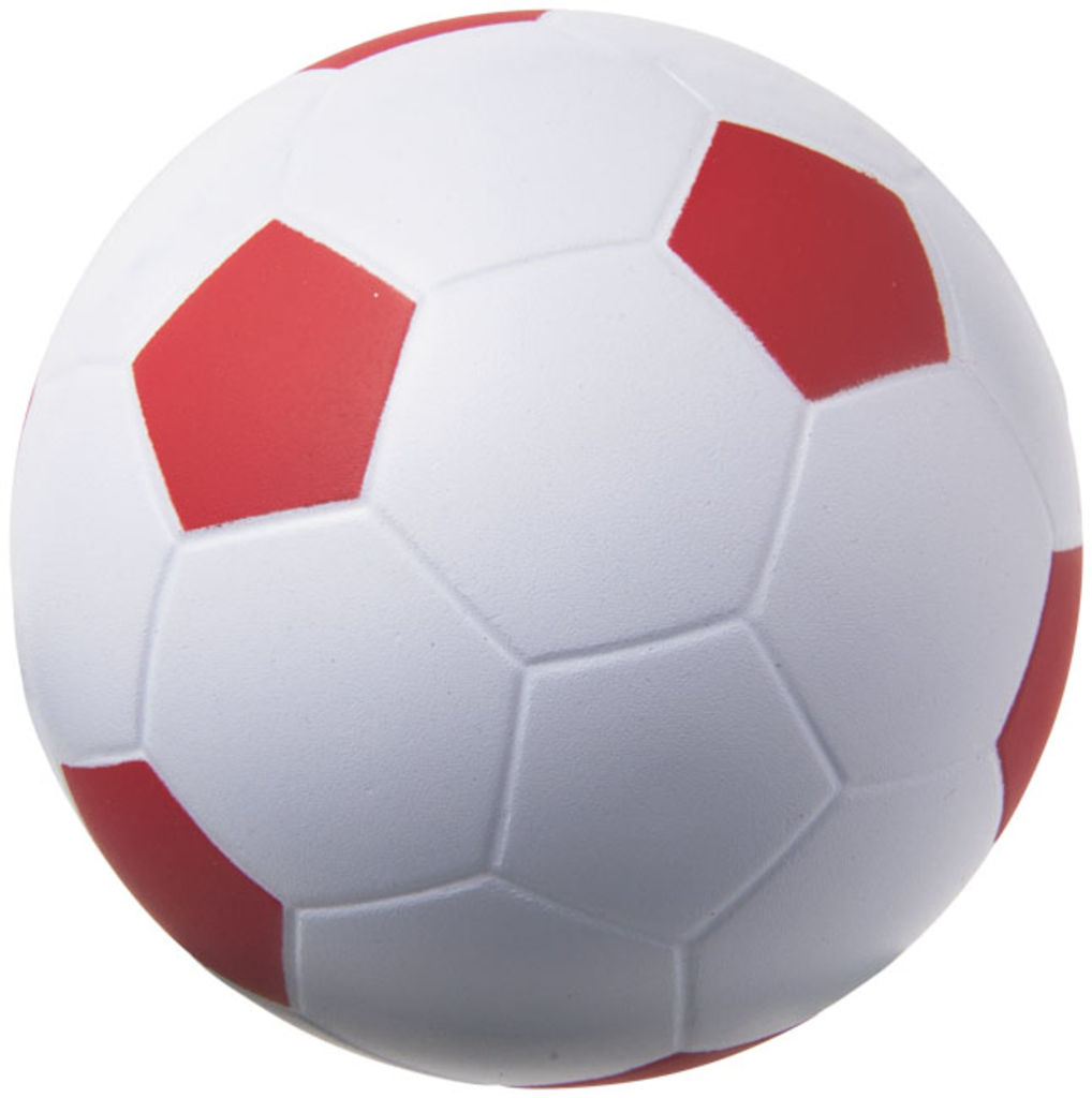 Антистрес в формі футбольного м'яча, колір білий, червоний