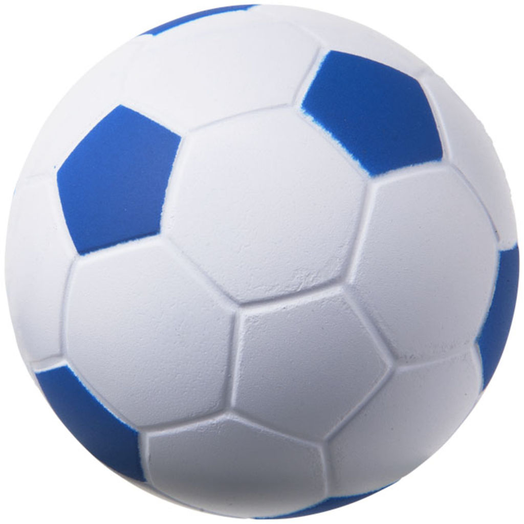 Антистресс в форме футбольного мяча, цвет белый, ярко-синий