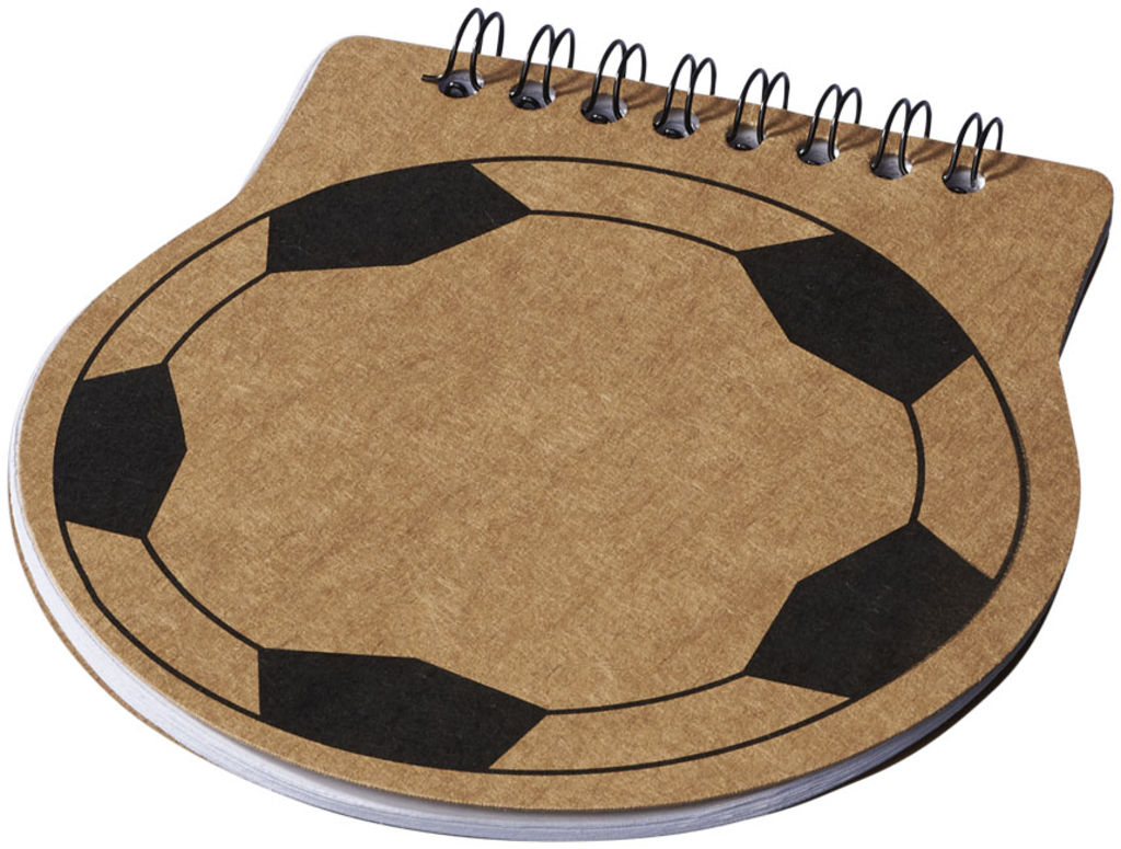 Блокнот у вигляді футбольної таблиці, колір натуральний