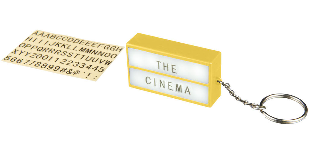 Брелок - фонарик Cinema, цвет желтый
