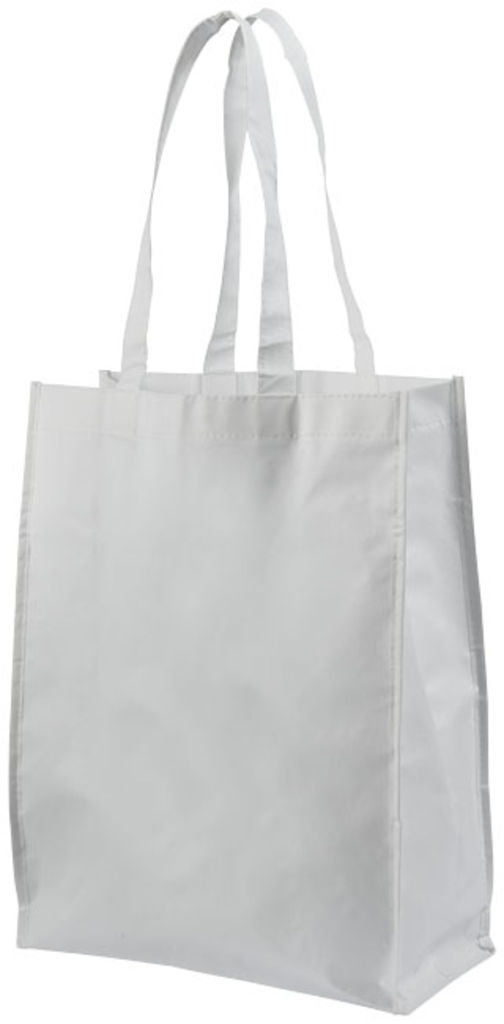 Ламинированная сумка для покупок среднего размера, цвет белый