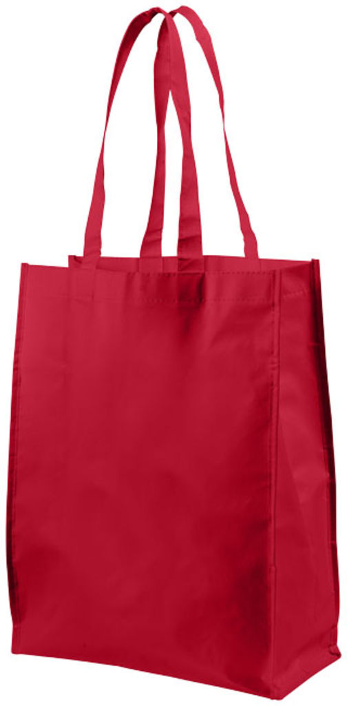 Ламинированная сумка для покупок среднего размера, цвет красный