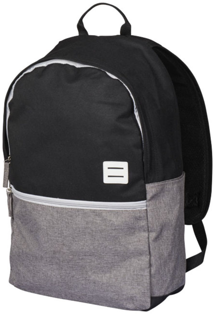 Рюкзак Oliver для ноутбука , колір сірий, суцільний чорний