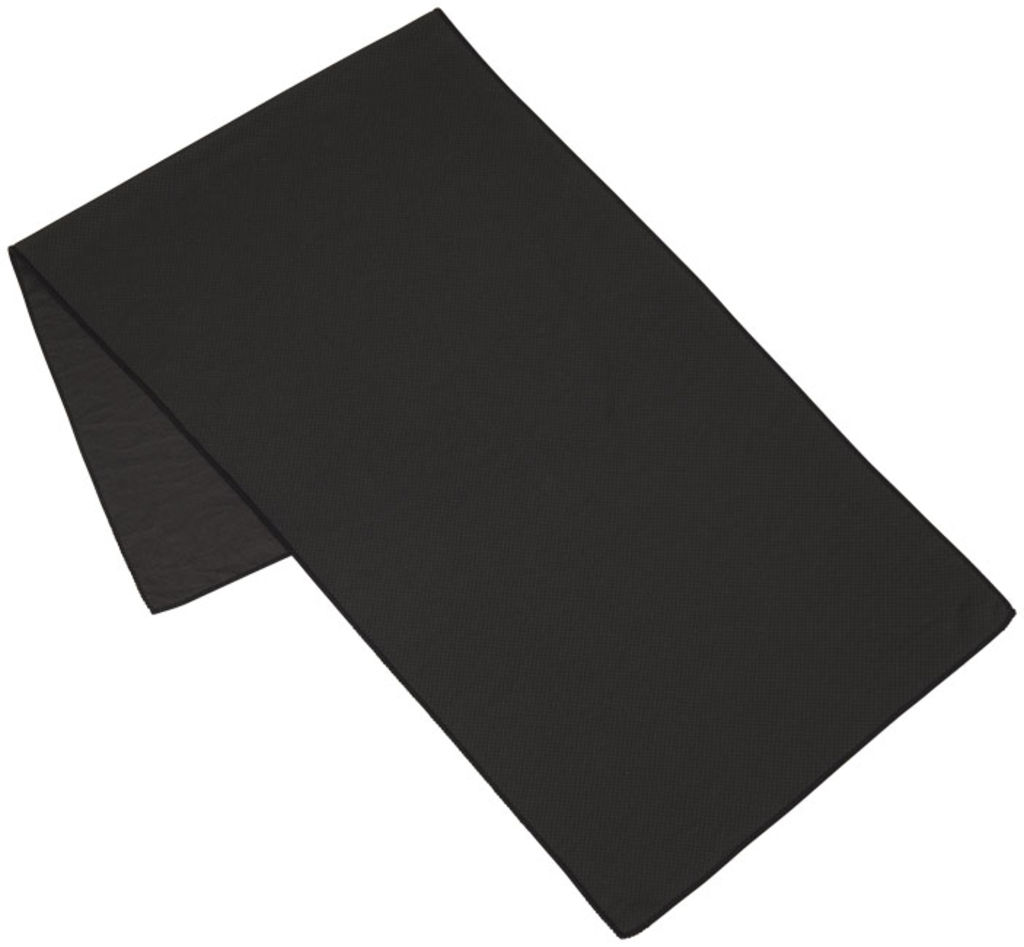 Рушник для фітнесу Alpha, колір суцільний чорний