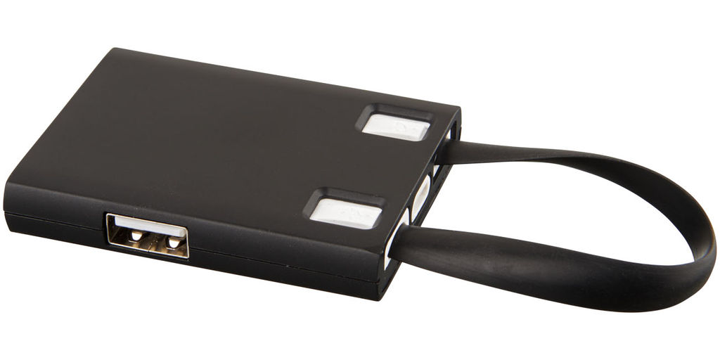 Хаб USB , колір суцільний чорний