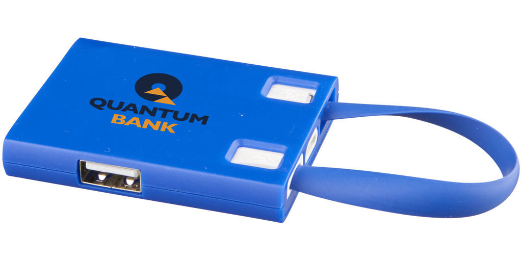 Хаб USB, цвет ярко-синий - 13427501- Фото №3