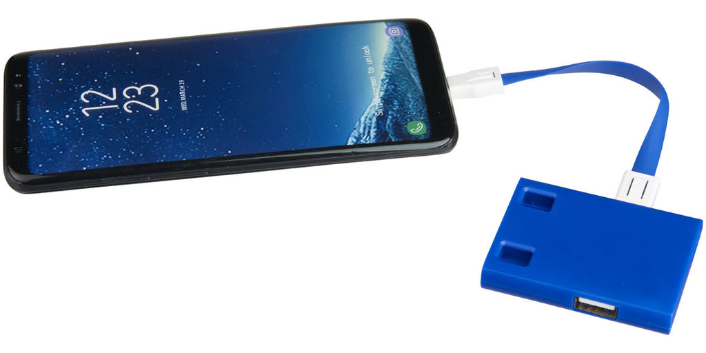 Хаб USB, цвет ярко-синий - 13427501- Фото №7
