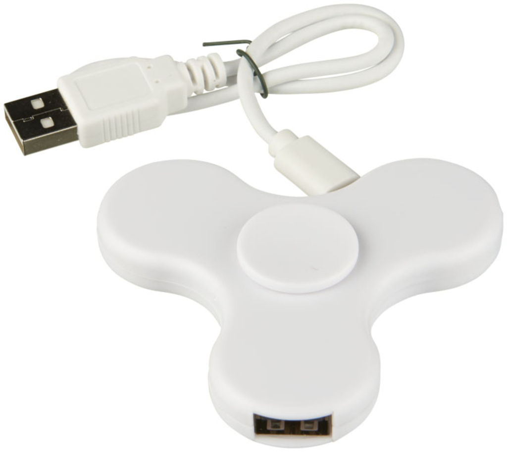 Хаб USB Spin-it Widget , колір білий