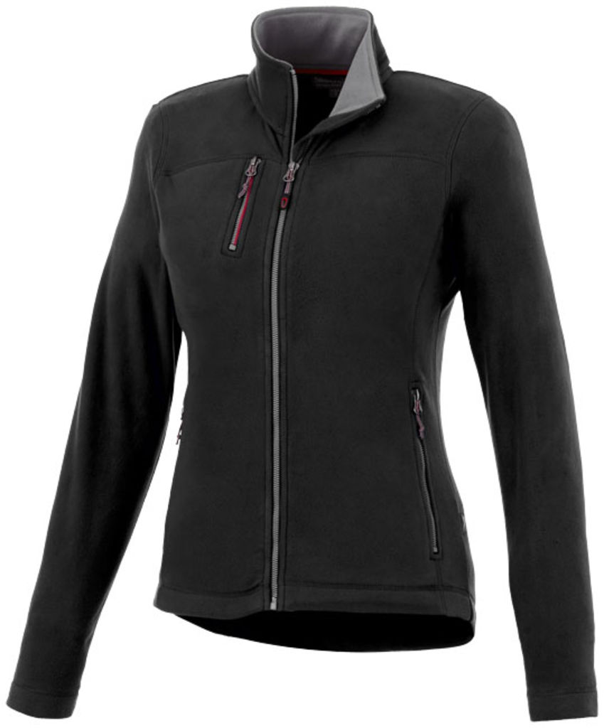 Жіноча мікрофлісова куртка Pitch, колір суцільний чорний  розмір XS