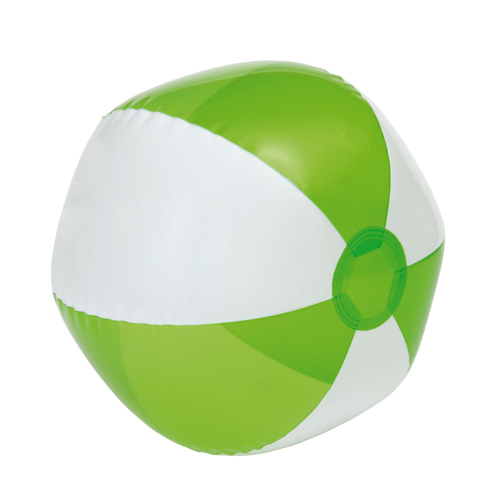 Мяч пляжный OCEAN, цвет белый, прозрачный зелёный
