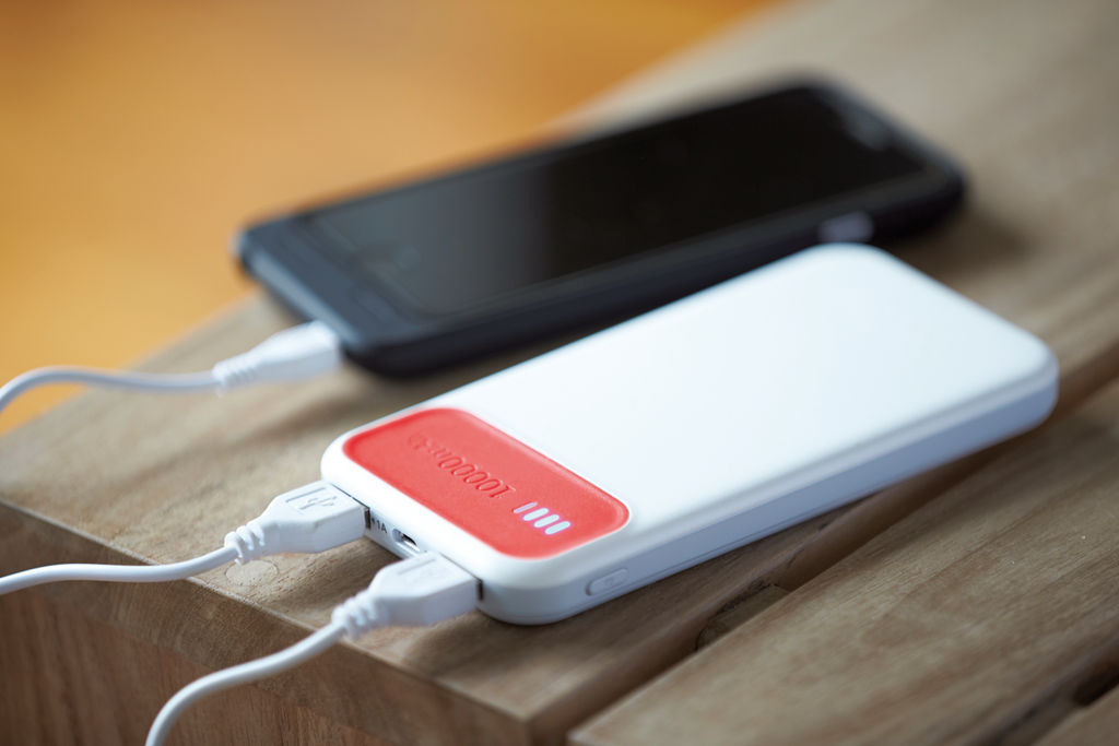 Power bank SILICON VALLEY, колір білий, червоний - 56-1107240- Фото №2