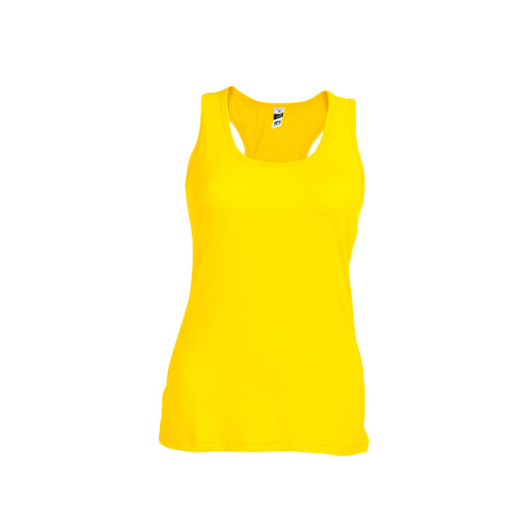 TIRANA. Женская футболка безрукавка, цвет желтый  размер L