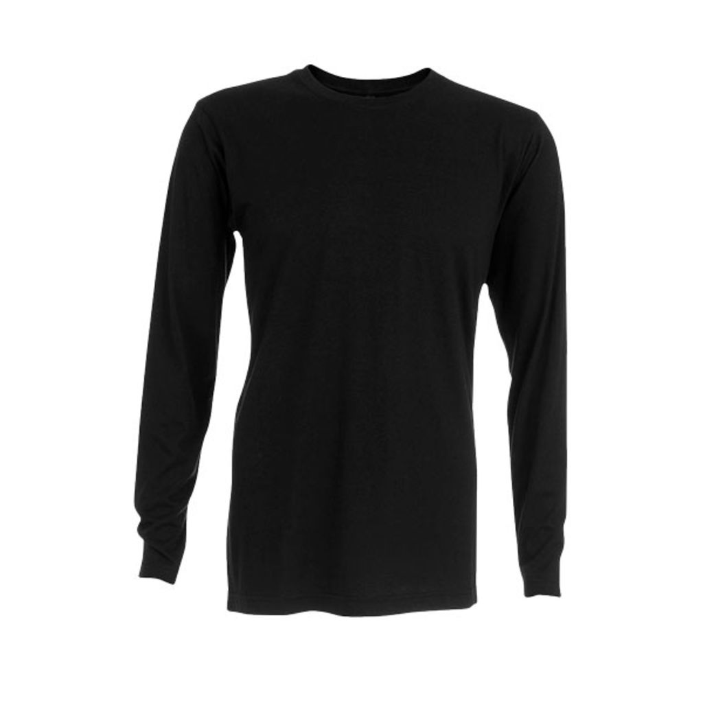 BUCHAREST. Мужская футболка с длинным рукавом, цвет черный  размер XL