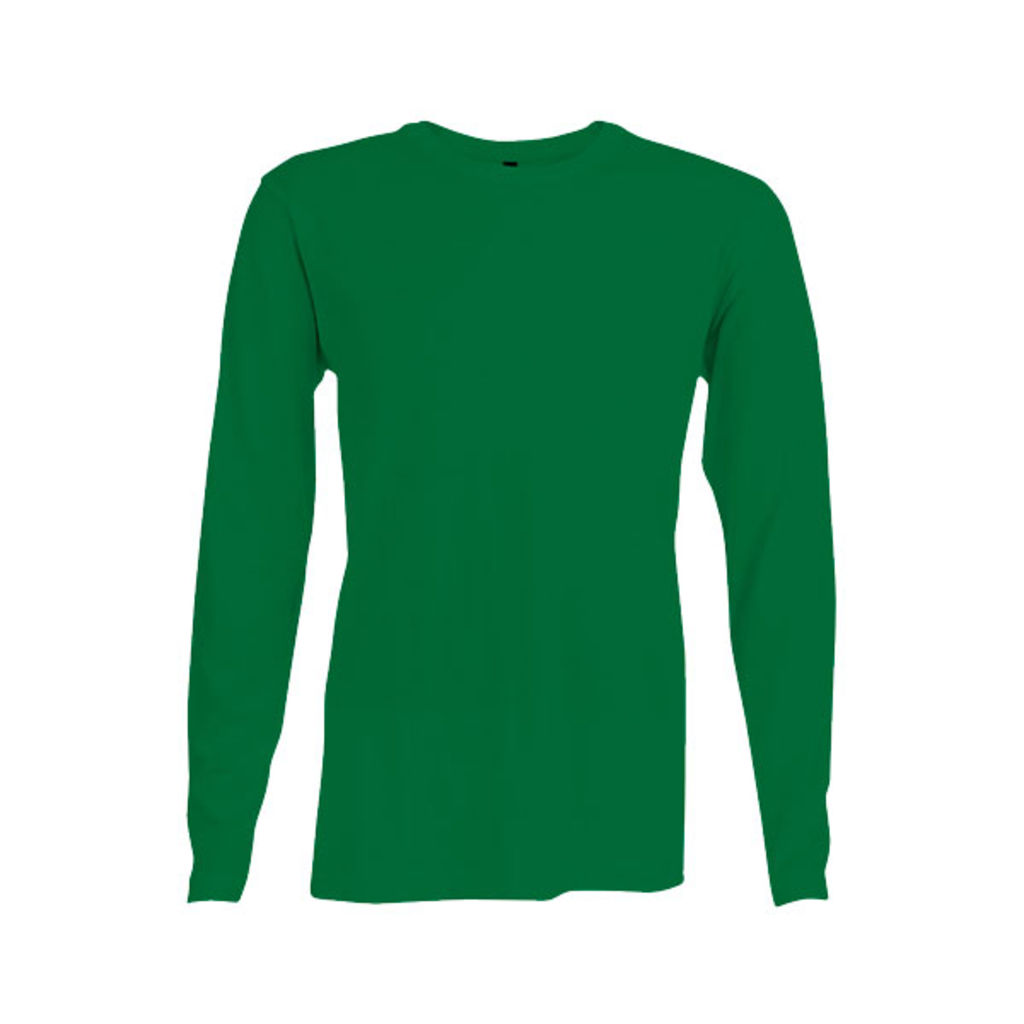 BUCHAREST. Мужская футболка с длинным рукавом, цвет матовый зеленый  размер M