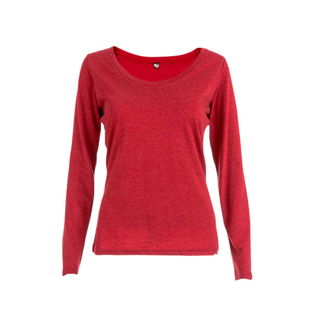 BUCHAREST WOMEN. Женская футболка с длинным рукавом, цвет матовый красный  размер L