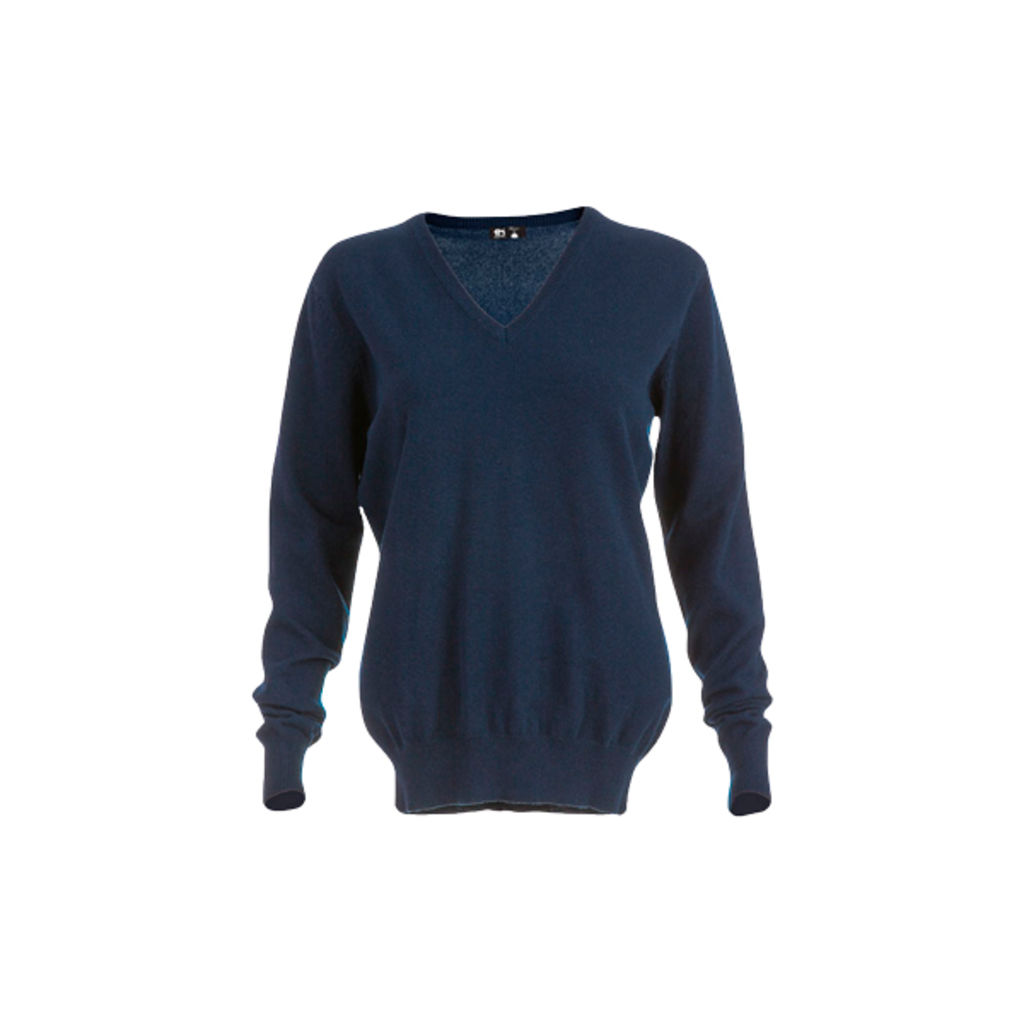 THC MILAN WOMEN. Жіночий пуловер з v-подібним вирізом, колір темно-синій  розмір L