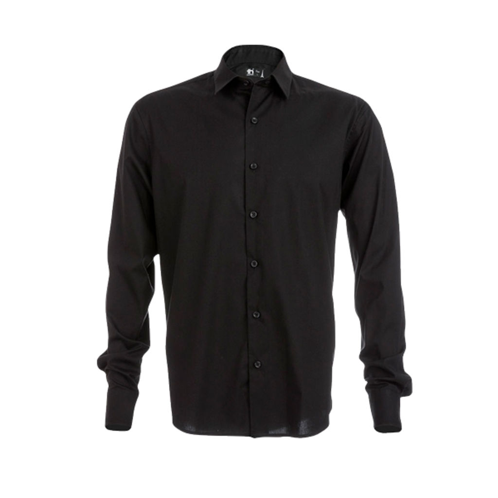 PARIS. Мужская рубашка popeline, цвет черный  размер XL