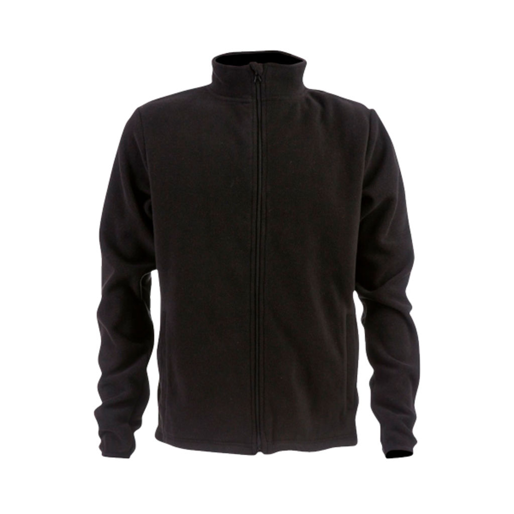 HELSINKI. Мужская флисовая куртка с молнией, цвет черный  размер L