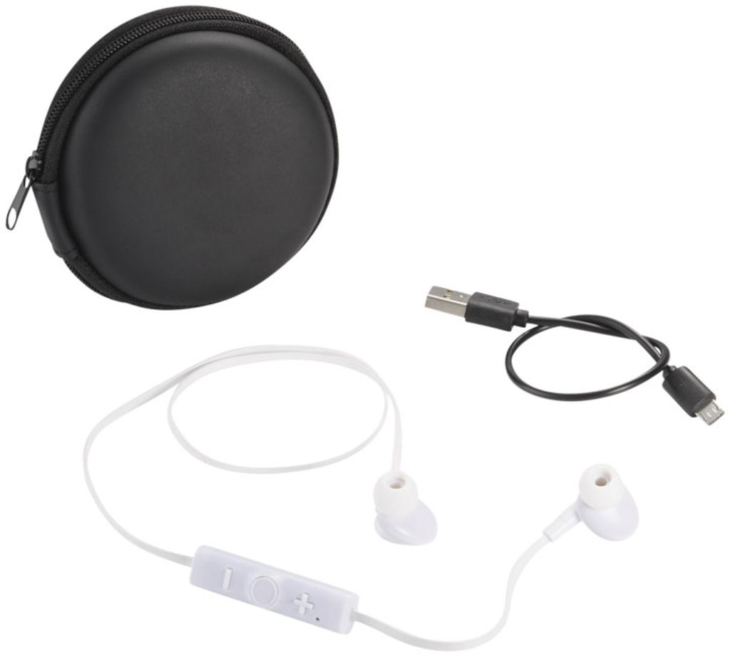 Навушники Sonic з Bluetooth в переносному футлярі, колір білий