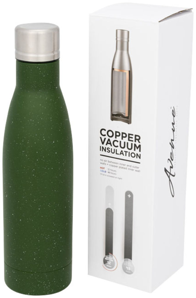 Пятнистая медная вакуумная бутылка Vasa, цвет зеленый