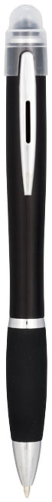 Світлодіодна ручка Nash з кольоровим елементом, колір суцільний чорний