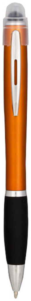 Светодиодная ручка Nash с цветным элементом, цвет оранжевый