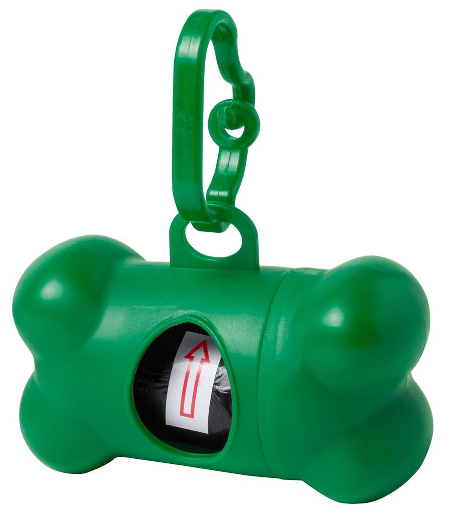 Холдер с пакетиками для выгула собак, цвет зеленый