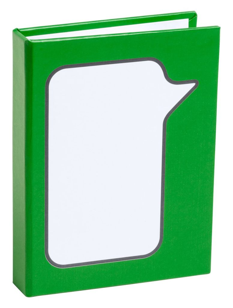 Эко блокнот со стиками, цвет зеленый