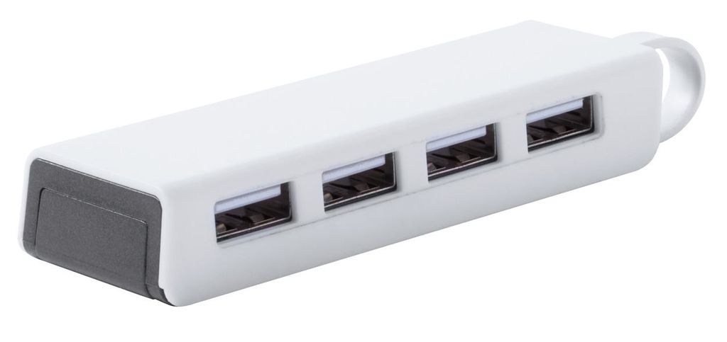 Хаб USB Telam, колір білий