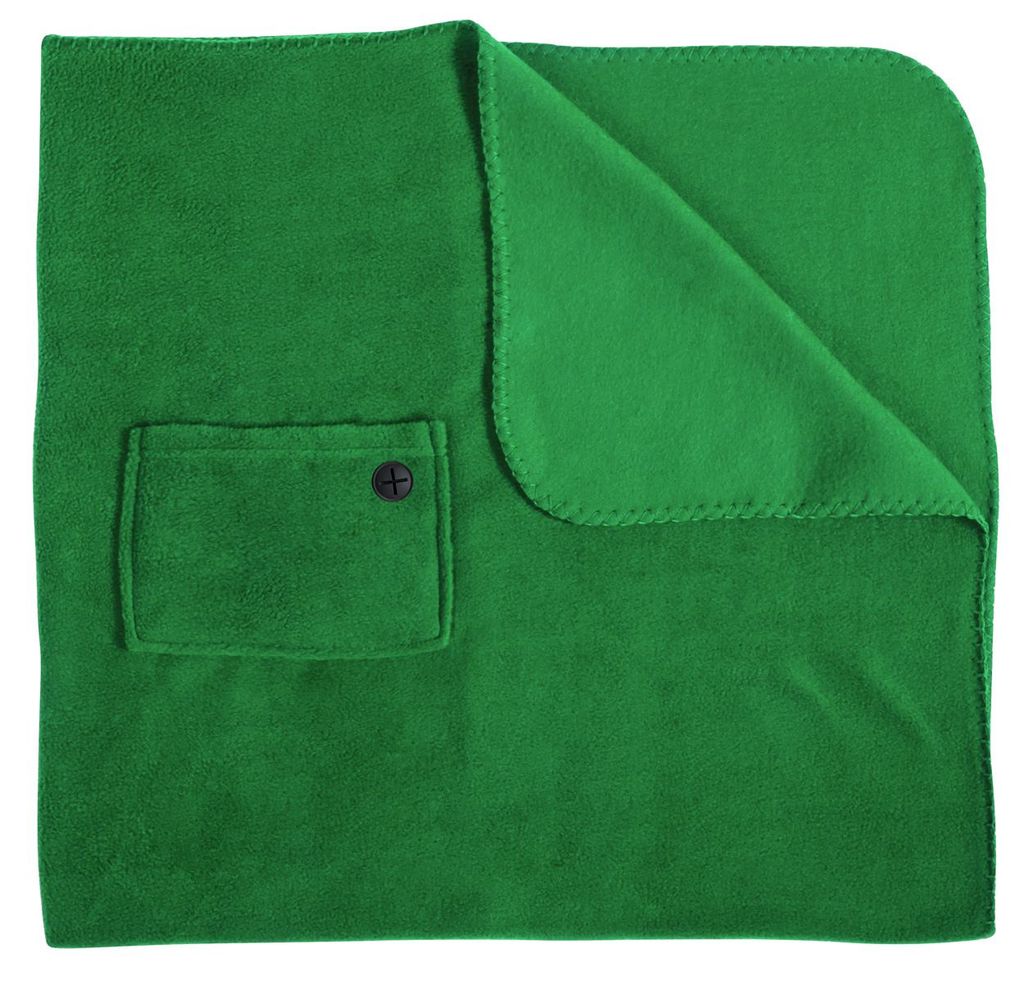 Плед флісовий з логотипом Elowin, колір зелений