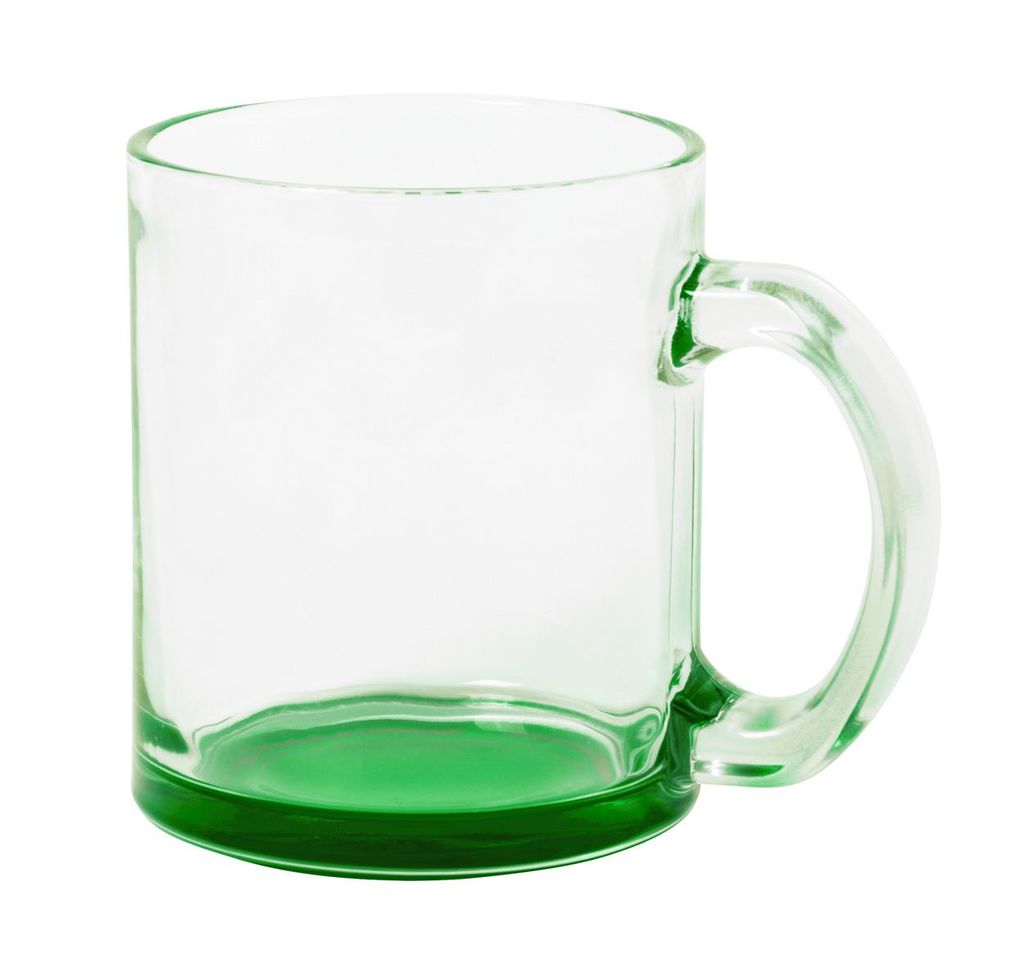 Кружка скляна Bitrok, колір зелений