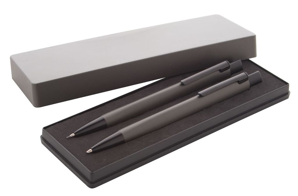 Набор ручка и карандаш Trippy, цвет темно-серый