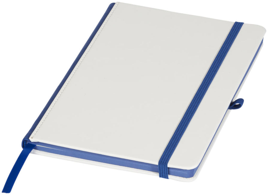 Блокнот Solid А5, колір білий, яскраво-синій