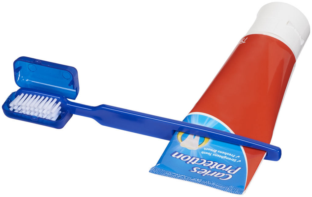 Щітка зубна Dana з видавлювачем, колір синій