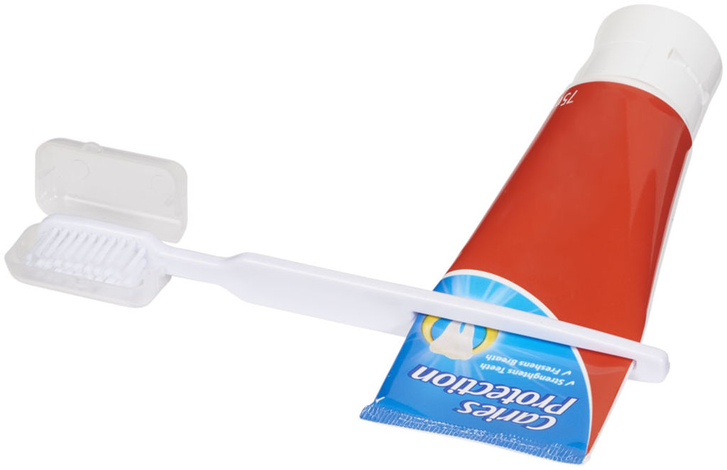 Щітка зубна Dana з видавлювачем, колір білий