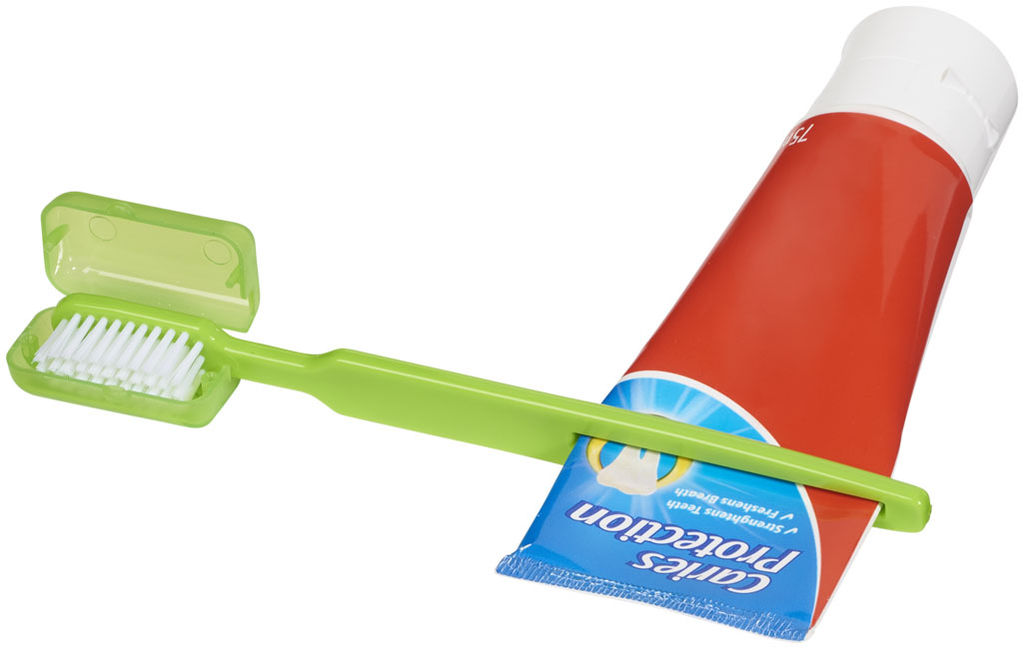 Щітка зубна Dana з видавлювачем, колір лайм