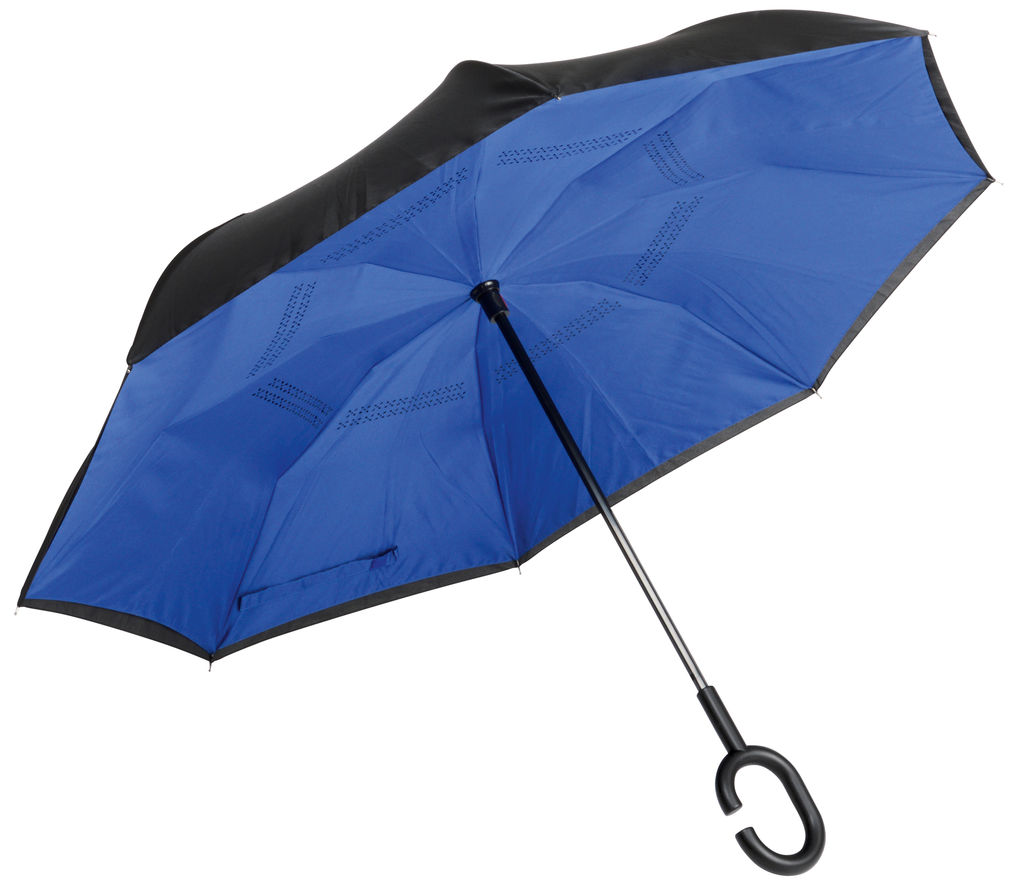 Зонт-трость FLIPPED, цвет синий, чёрный