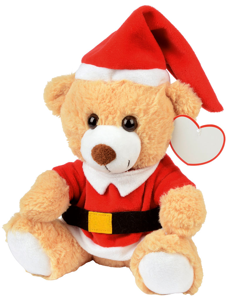 Медвежонок рождественский, цвет коричневый, красный